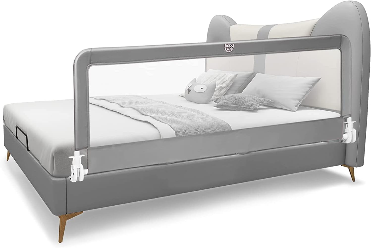 BABY JOY Bed Rails for Toddlers, 180 x 56cm Extra Long, Swing Down Bed