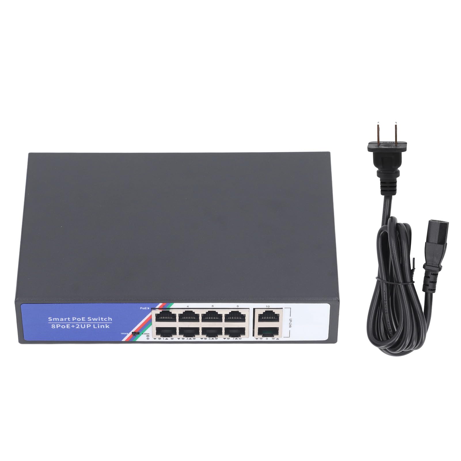 すうぃっち Amazon.com: Walfront 10 Port POE Switch 100Gbps Unmanaged