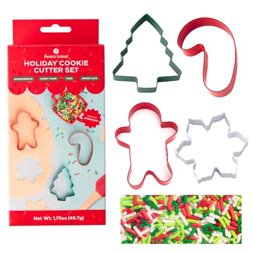 Sweets Indeed Christmas Cookie Cutters with Sprinkle Mix, Baking ...