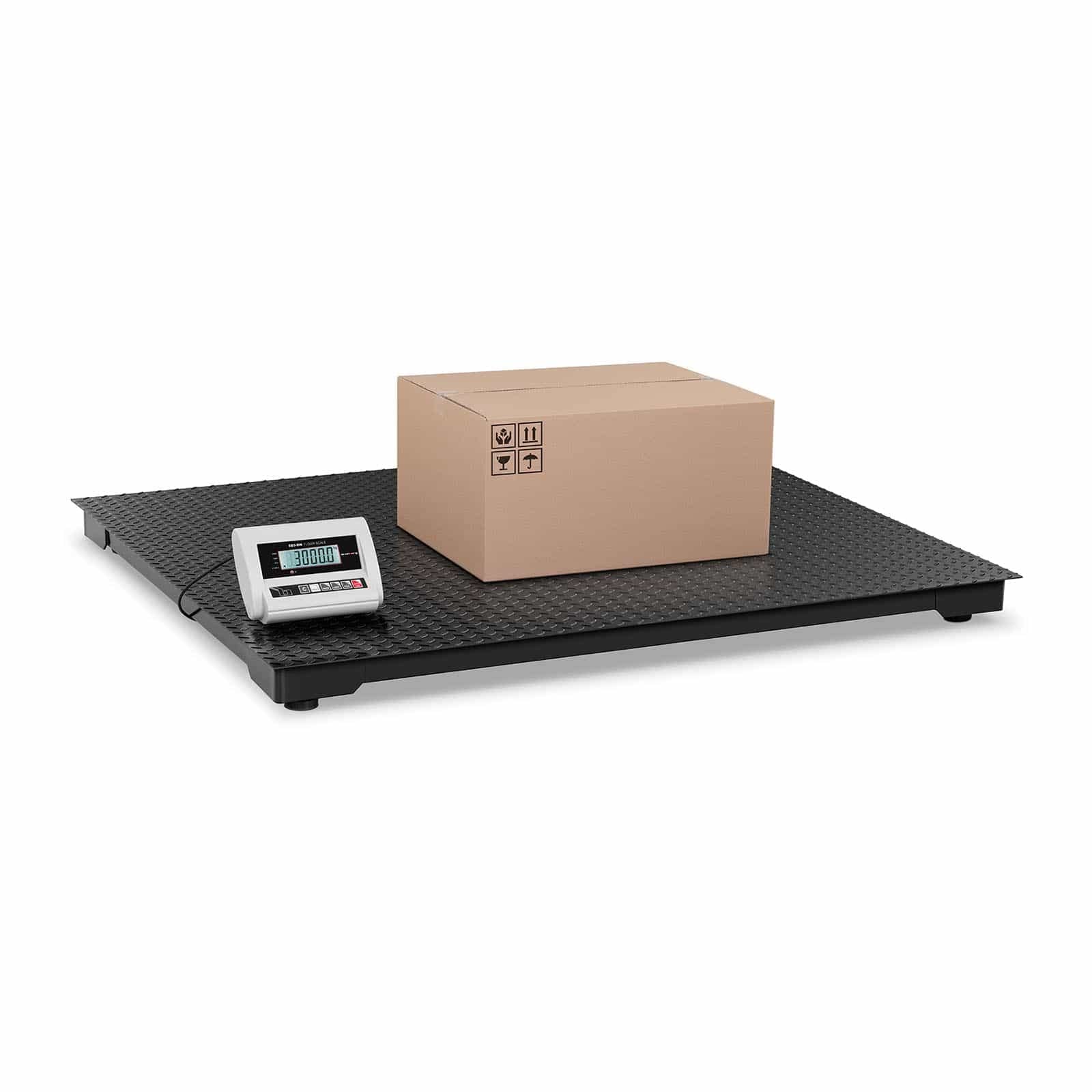Steinberg Systems SBS-BW-3T/1A Bodenwaage 3000kg / 1 kg Paketwaage 150 x 151,5 cm Plattformwaage Industriewaage Digitalwaage mit LCD-Anzeige ECO