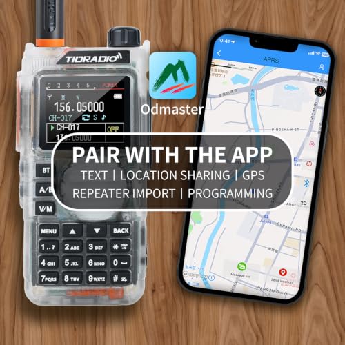 Image of TIDRADIO TD-H9 10Watt GPS&APRS Multi-Band Ham Radio Capable of Bluetooth Connectivity; Wireless Programming; Spectrum Analysis;SMS Message Text; NOAA Weather Receiver Handheld Two Way Radio (Crystal)