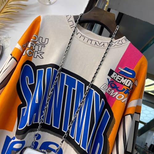 GGOOB 2000s Trendy 2025 Rapper Oversized Graphic Tees Y2k Long Sleeve Tshirts Hip Hop 90s Outfits Jersey Shirts Dress4