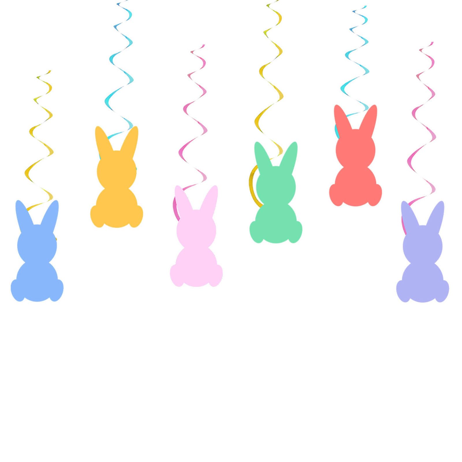 hogtnd Garlands/Rabbit Swirls Shop Display Accessories School Event Decorations Decorative Accessories Shop Window Display