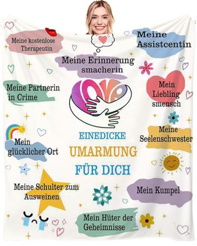 Kuscheldeckegeschenke für Freundin, Geburtstag Umarmung Decke 150X200 cm – Ansicht 6