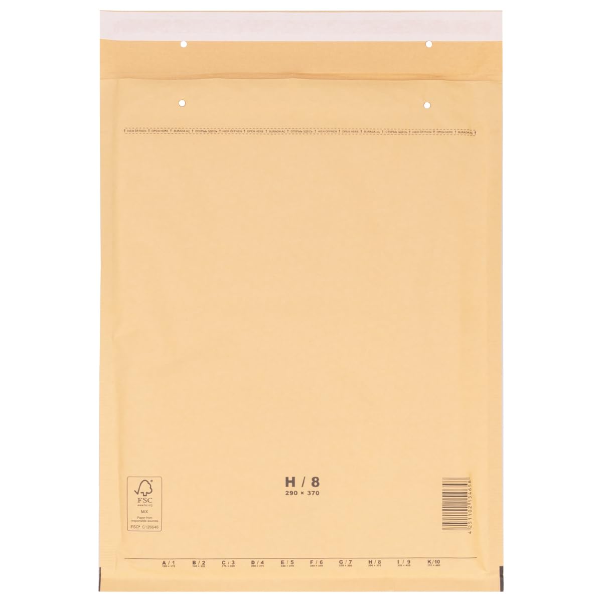 verpacking sobres burbuja 290x370 mm H8 sobres marrones - sobre burbuja sobres acolchados autoadhesivos 100 unidades