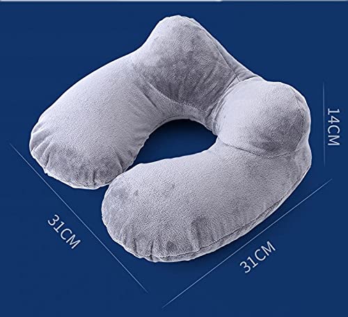 2 stuks nekkussen, reiskussen voor de nek, reiskussen van traagschuim, opblaasbaar nekkussen, neksteun voor reizen voor vliegtuigen, treinen