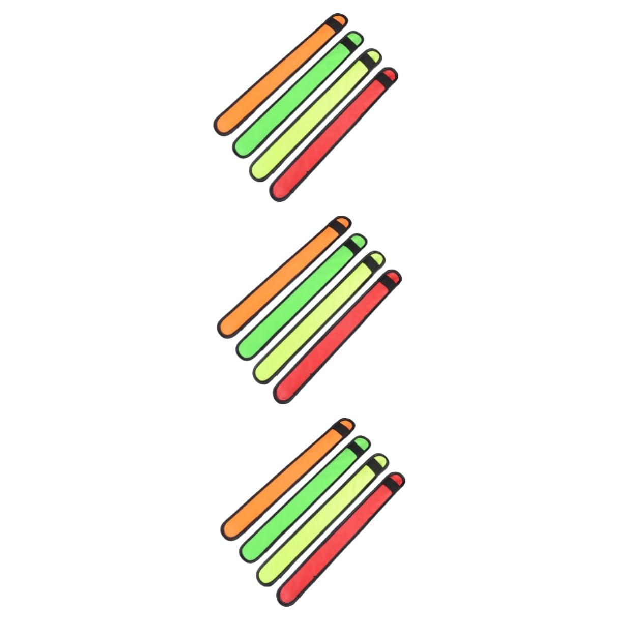 POPETPOP Bracciali LED Luminosi da Polso per Running Notturno Alta visibilità Colori Rosso Verde Arancione Giallo Comfort
