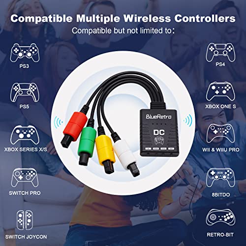 Image of Wireless Controller Adapter - Support Firmware Upgrade, Dual-Mode BT, Keymap Configuration, Compatible with PS3 /PS4 /PS5,Xbox One S,Series X /S,Switch Pro Bluetooth Controllers
