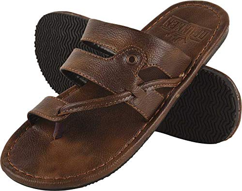 Image of DRUNKEN Slippers For Mens Synthetic Leather Slides Flips Flops non slip
