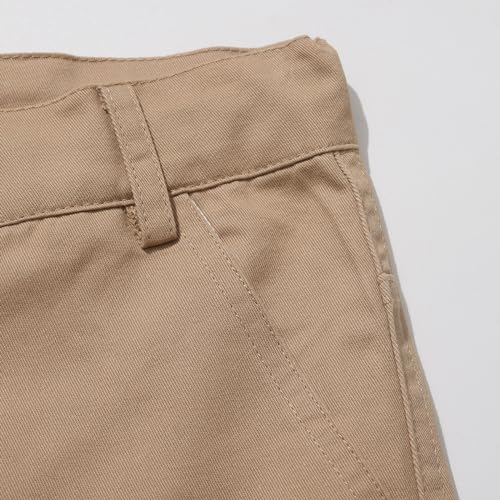 GRANDWISH Boys Chino Pants, Kids Flat Front Twill Uniform Pants, Black/Khaki/Navy, Size 6-14 (XS-XL)4