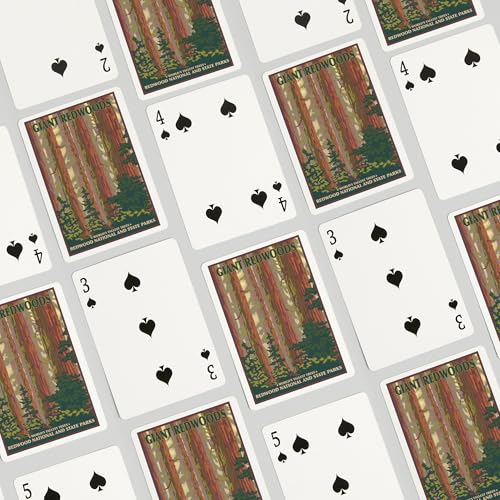 Juego de 52 cartas de poker Redwood National Park miniatura 4