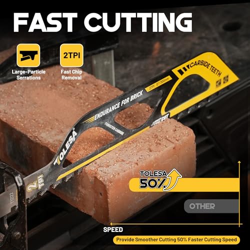 TOLESA 12-Inch Carbide Masonry Blade