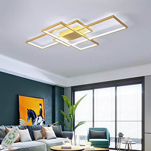 Lampe LED rectangulaire et plafonnier acrylique suspendu dimmable
