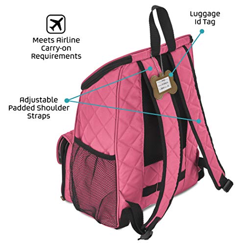 Mobile-Dog-Gear-Unisex-Weekender-Backpack-Pink-One-Size-One-Size Mobile Dog Gear Unisex Weekender Backpack Pink One Size One Size