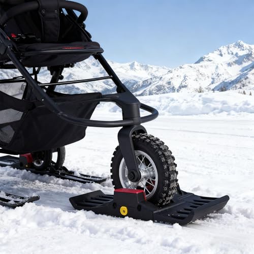 Adaptateur de ski pour poussette et vélo pour rouler sur la neige - 2