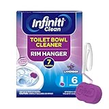 Infiniti Clean Toilet Bowl Cleaner Rim Hanger, 6 Count Toilet Bowl Deodorizer, Cleans and Freshens Toilet Bowl, Lavender Scent - 7 Month