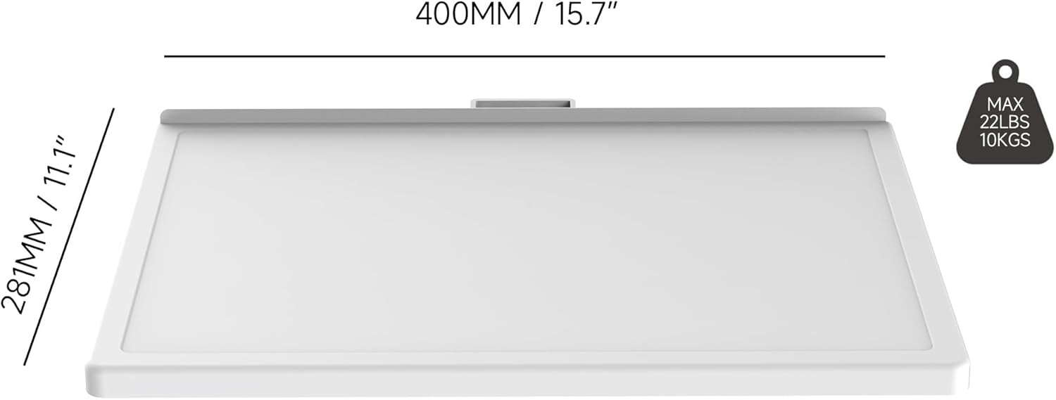 FITUEYES Design Storage Shelf Dedicated for Zen/Cantor Series Floor TV Stand, 15.7" x 11.1", Up to 10kg Load Capacity, White