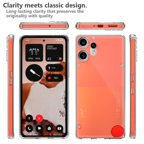 Image of Amazon Brand-Solimo Mobile Cover for CMF by Nothing Phone 2 Pro 5G (Soft & Shockproof Back Case with inbuilt Cushioned Edges), Clear