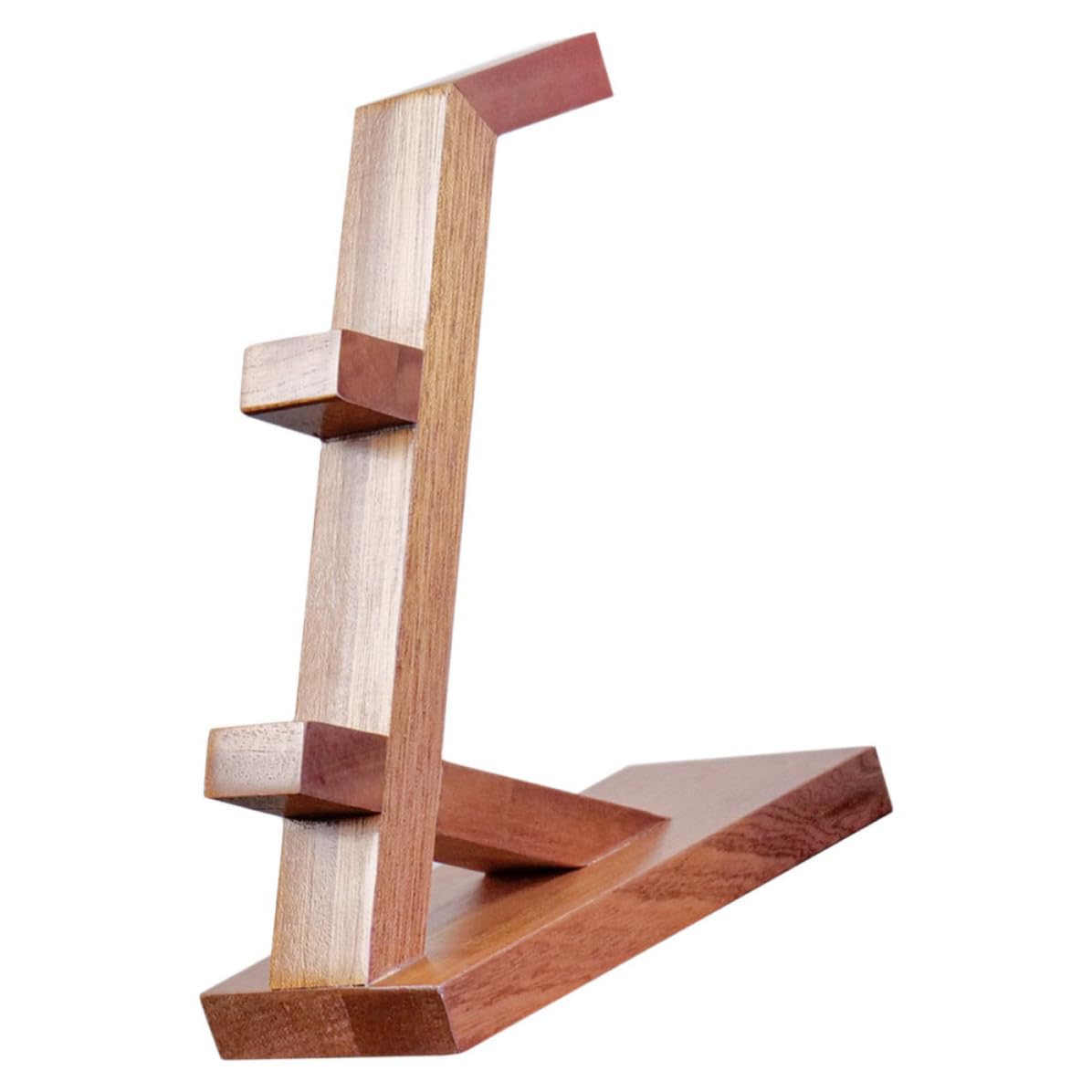 SHINEOFI Soporte para Auriculares y Mandos de Madera Marrón, Diseño Simple y Portátil para Organizar Controladores en Zona de Entretenimiento Gaming