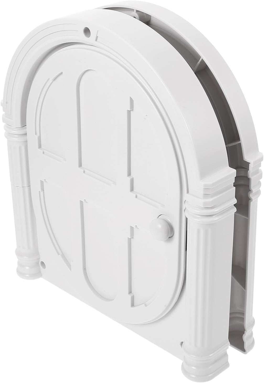 Pet Dog Door Abs Plastic Small Animal Door with Free Swinging Panel White for Indoor Cats and Puppies