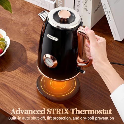 Pava eléctrica retro 1.7 L con termómetro INFOOD miniatura 6