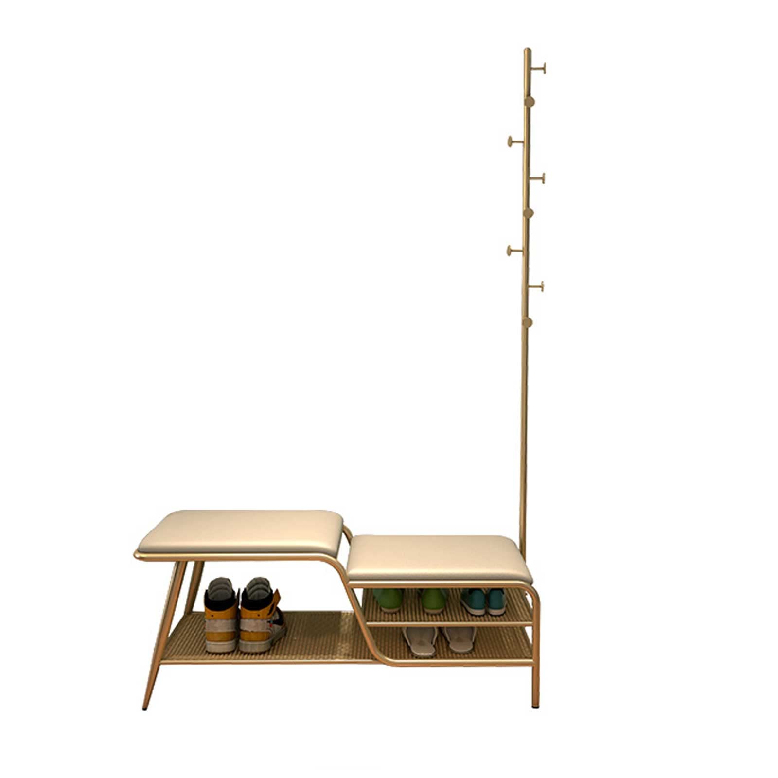 Porte-Manteau pour Entrée Ajustable Élimine le Désordre du Couloir Beige