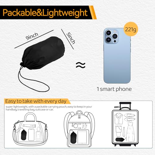 American Trends Women Rain Coats Lightweight Waterproof Outdoor Rain Jacket with Hood Packable Raincoats3