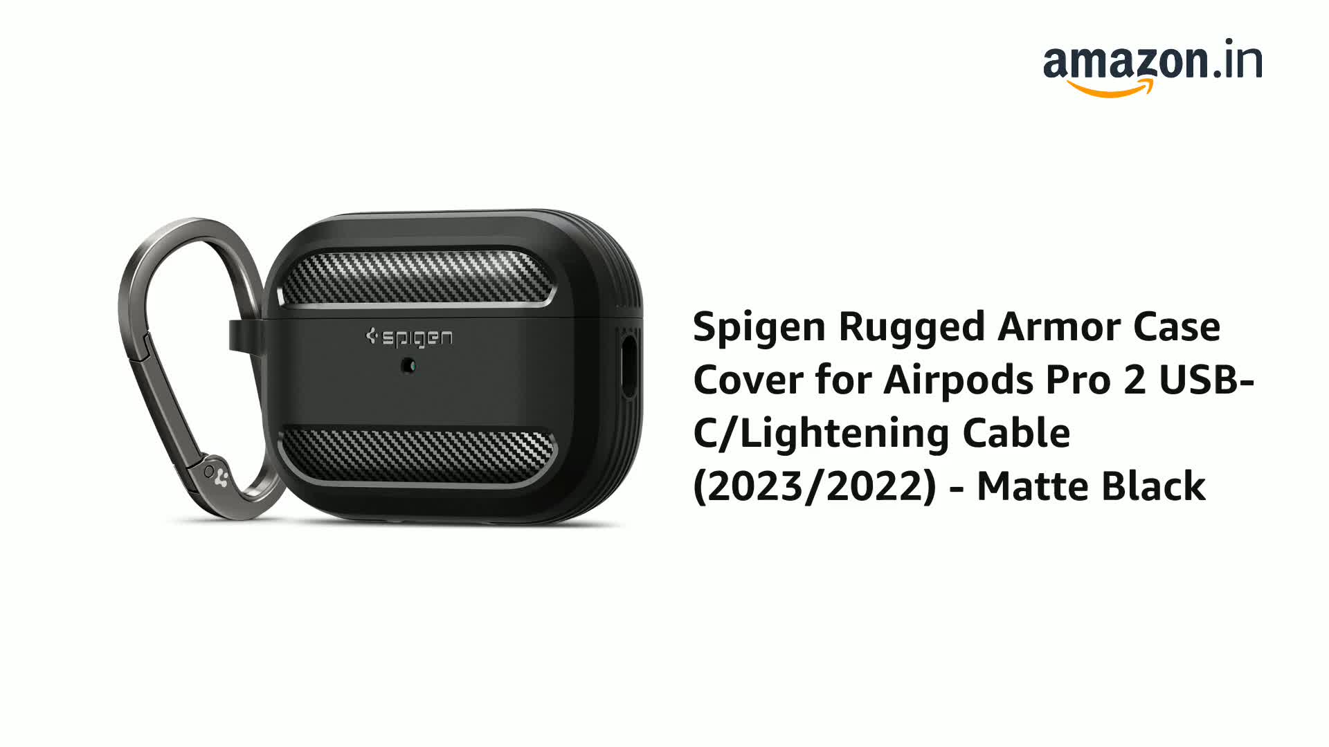 Spigen for AirPods Pro 2(2022/2023) Case, Carabiner Included