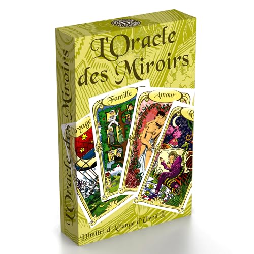Grimaud - L'Oracle des Miroirs - Jeu de cartes divinatoire - Oracle divinatoire - Cartomancie, Vert Jaune