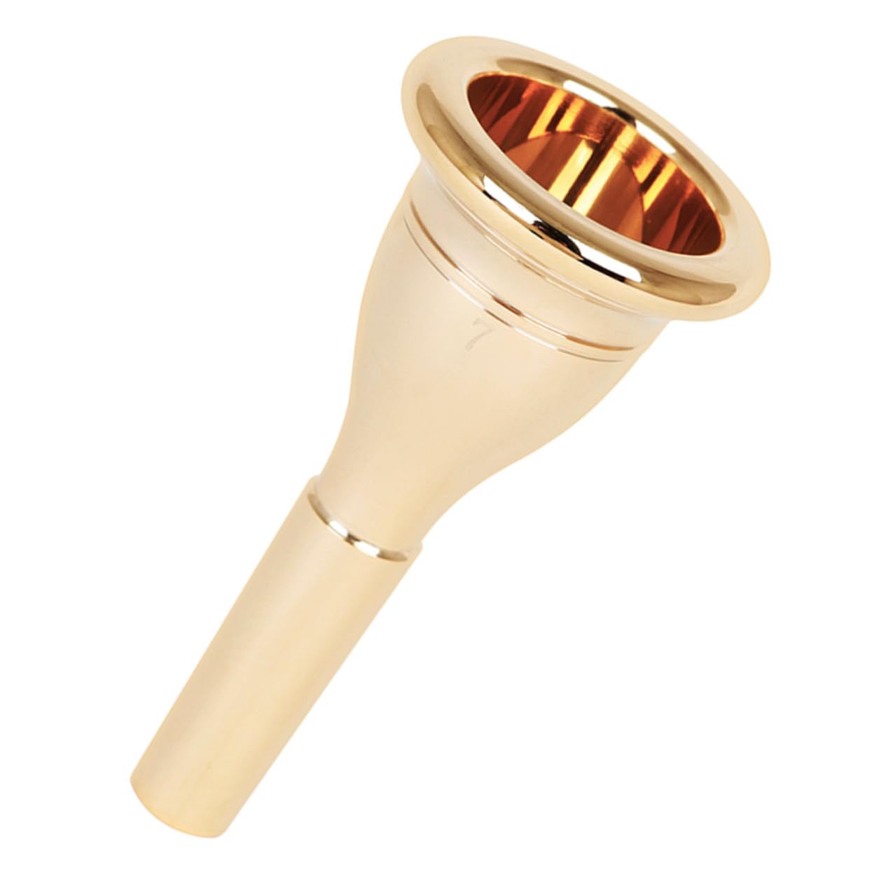 NULYLU Metal Trumpet Mouthpiece 7c Gold Plated for French Horn Trumpet Players