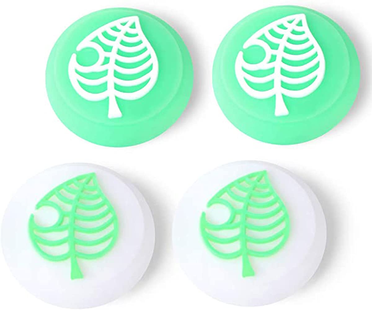 KASTWAVE Cute Thumb Silicone Tree and House Grip Caps for Switch/ Switch Lite Controller, Animal Crossing Joystick Analog Stick Cover Cap Soft Silicone Tree Leaf Covers for Accessories (Green)