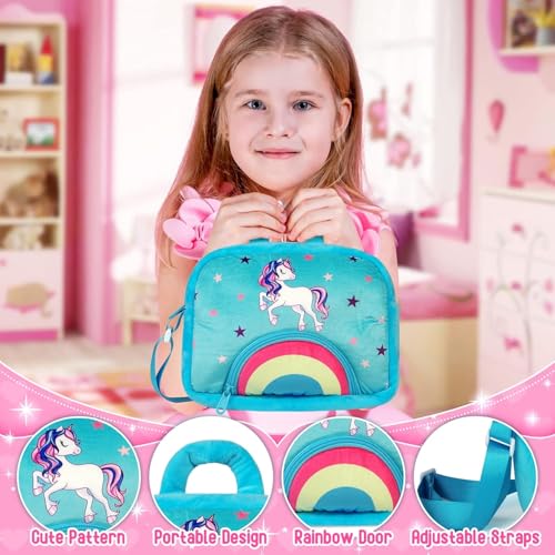 Image of KMUYSL Toys for 18 Months+ Year Old Girls, Plush Stuffed Animal with 5 Unicorn Babies in Plush Bag Toy, Soft Plush Toys Set, Christmas Birthday Gifts for 2 3 4 5 6 7 8 Girls Boys Baby, Toddler, Kids