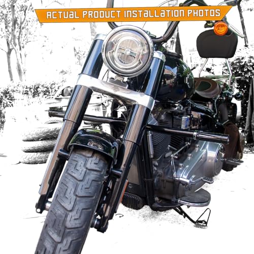 Kinglemc Flat-Out Bar Crash Bar Engine Guard Highway for Harley Breakout Fat Bob Fat Boy Low Rider Street Bob Softail Standard Slim Heritage Classic Sport Glide 2018-later (Gloss Black) by Kinglemc - Image 7