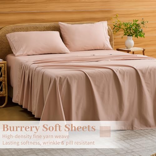 Image of Bedlifes 1000TC Egyptian Cotton Queen Sheets, 4Pcs 18-24 inch Extra Deep Pocket