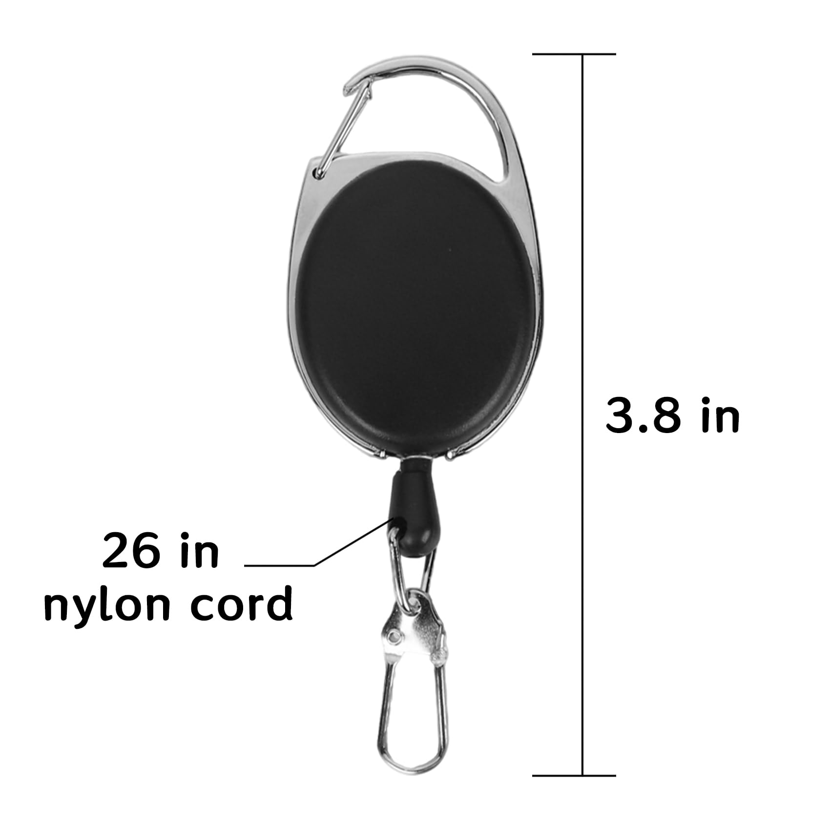 WHTCHSU Fly Fishing Retractor for Anglers Vest Pack Tool Gear Assortment Combo 5pcs in Pack