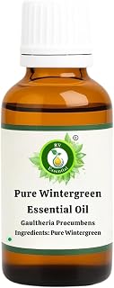 R V Essential Pure Wintergreen Essential Oil 30ml (1.01oz) | Gaultheria Procumbens (100% Pure and Natural Steam Distilled)