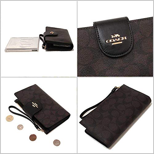 Tech Phone Wallet In Colorblock Signature Canvas #TOP1