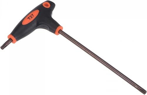 uxcell Llave de doble extremo de la manija en T de la llave Torx a prueba de manipulaciones T27, acero S2