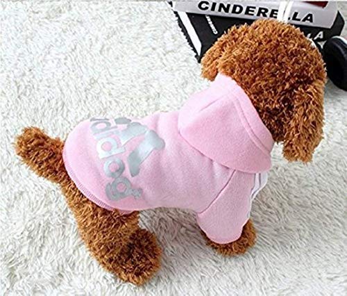 Moolecole Pet Sports Apparel Cat & Dog Cold Weather Coats Dog Hoodies Pet Sweaters (S, Pink) - Thumbnail 6