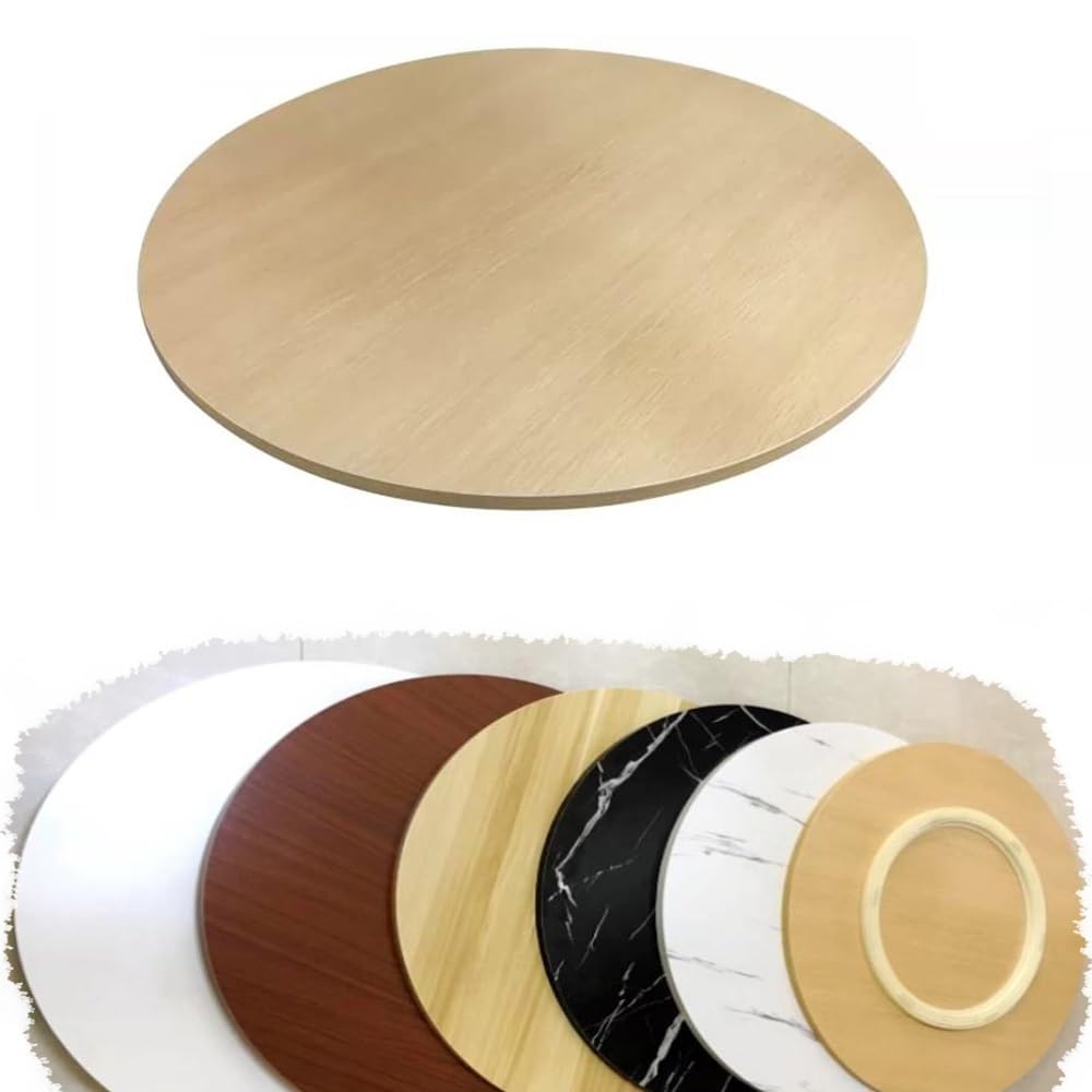CIOINTNFCG 20in 30in 40in Dining Table Serving Tray Wood Lazy Susan Rotating Plate Large Tabletop Turntable Round Kitchen Table Swivel Tray(Natural wood,50cm/20in)