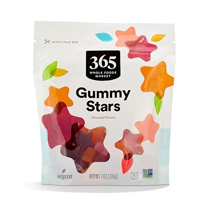 365 by Whole Foods Market, Assorted Flavor Gummy Stars, 7 Ounce