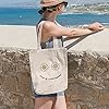 Loxato Tote Bag Femme - Sac Cabas Femme Original - Tote Bag Coton 100% Grand 35 x 42 x 8 cm - Sac Fourre Tout en Toile #5