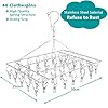 DARUITE Stendipanni in Acciaio Inox, Stendibiancheria Antivento con 40 Pinze,Sock Dryer Rack,Stendino Calzini,Mollette per Calzini,Biancheria Intima, Reggiseni,Vestiti per Bambini,Guanti