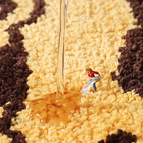 Yingda1992 Cute Tiger Print Rug Animals Shaped Bath Mat Soft Area Rug For Bedroom Bathroom Kitchen Floor Water Absorption Non-Slip Carpet Door Mat Kid's Room Playmat (17.7In X 29.5In) Yellow #TOP2