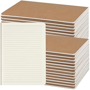 ZCZN 50 Pack A5 Kraft Notebooks Bul...