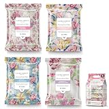 Laura Ashley 4 Pack Face Wipes for Women - Cleansing Makeup Remover Wipes with Vitamin C, Retinol, Hyaluronic Acid - 120 Pcs