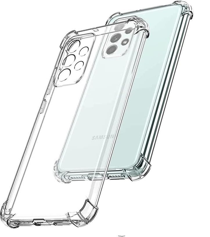 Image of BOXXO Flexible Back Cover for Samsung Galaxy A73 5G | Back Cover Transparent Clear Shockproof Case Four Corner Protection | Slim Protective Mobile Phone Cover for Samsung Galaxy A73 5G