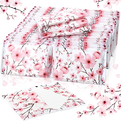 Image of Geyee 50 Pack Travel Tissue Packets Facial Paper Napkins, Cherry Blossoms