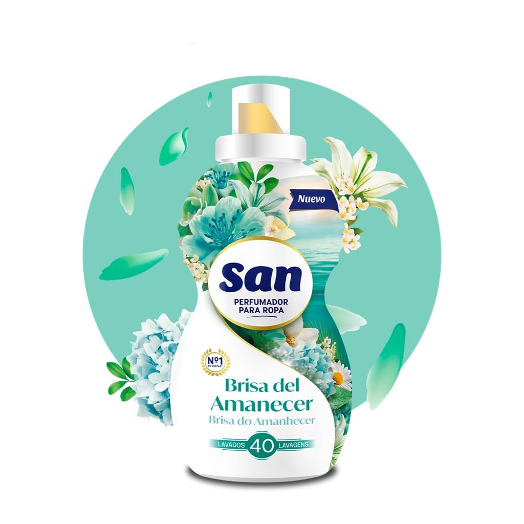 Rasmacor | Pack 8 unidades SÁN Perfumador para Ropa Lavadora | Fragancia Brisa del Amanecer | Duradera 40 Lavados