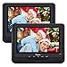 NAVISKAUTO 9" Portable Car DVD Player Dual Screen with 5-Hour Built-in Rechargeable Battery, Last Memory and Region-Free (Two Screens Play One Movie)